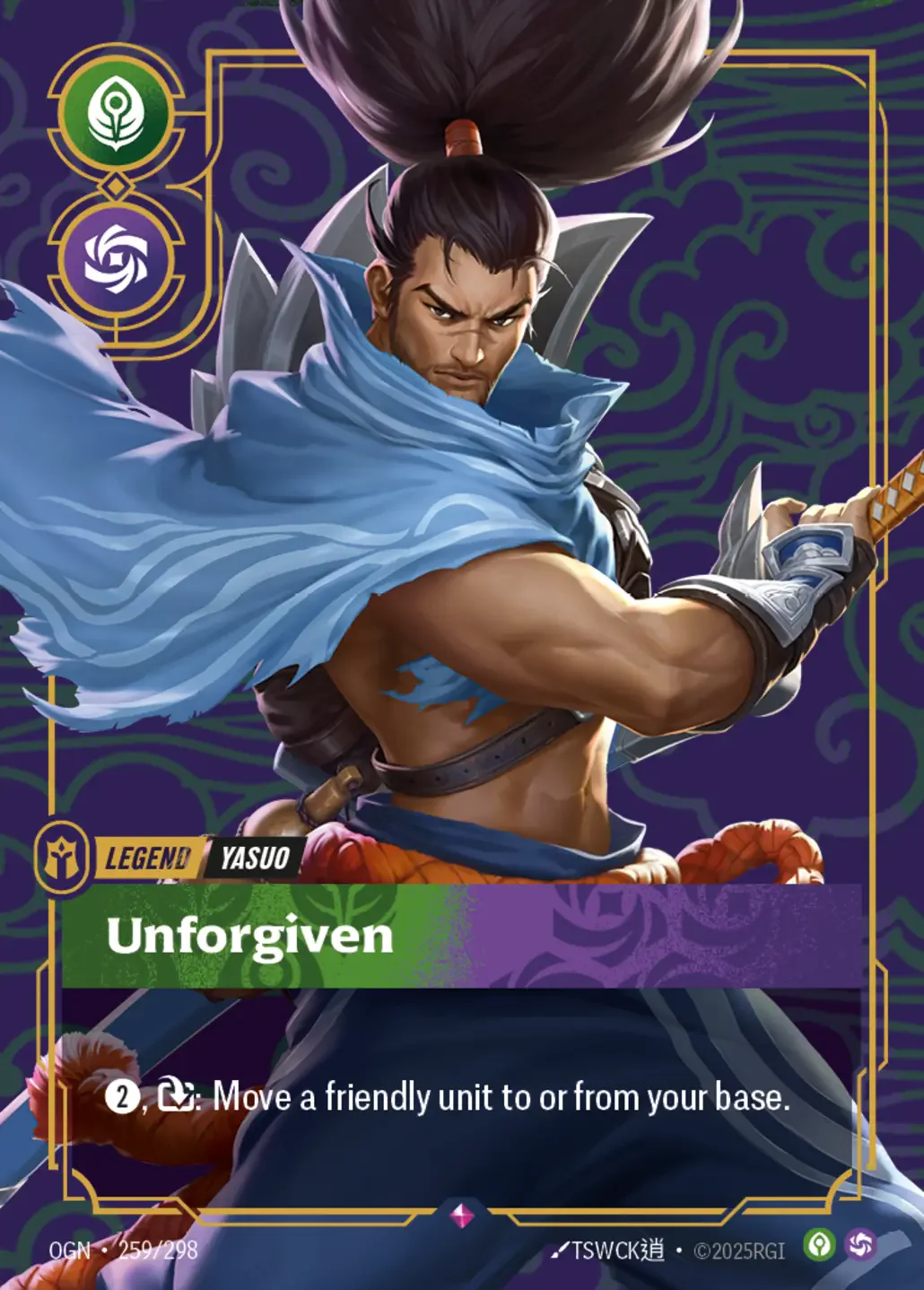Yasuo - Unforgiven - 259/298 (OGN) Rare