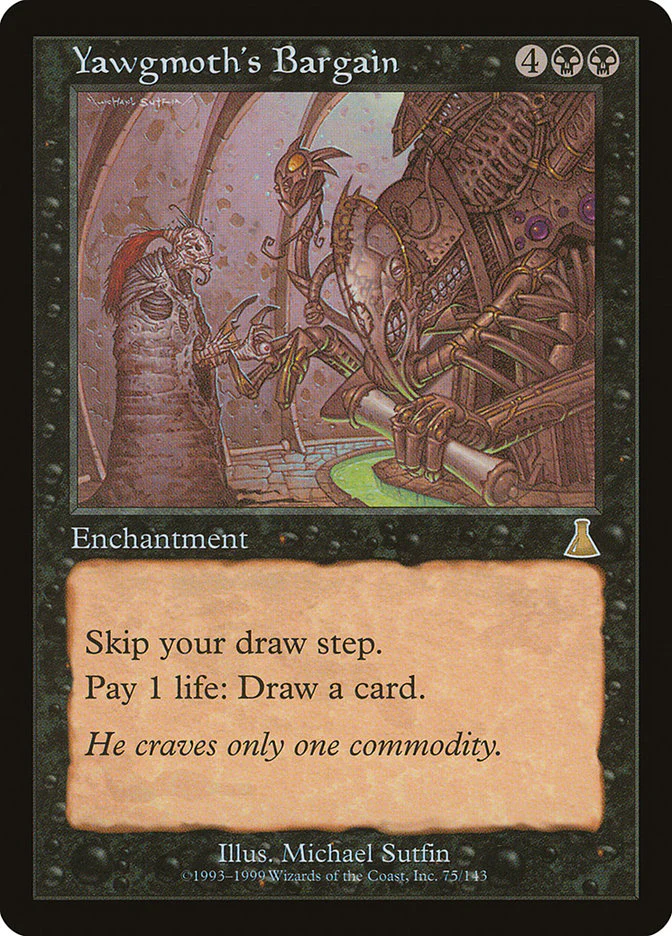Yawgmoth's Bargain (UDS-R) Damaged