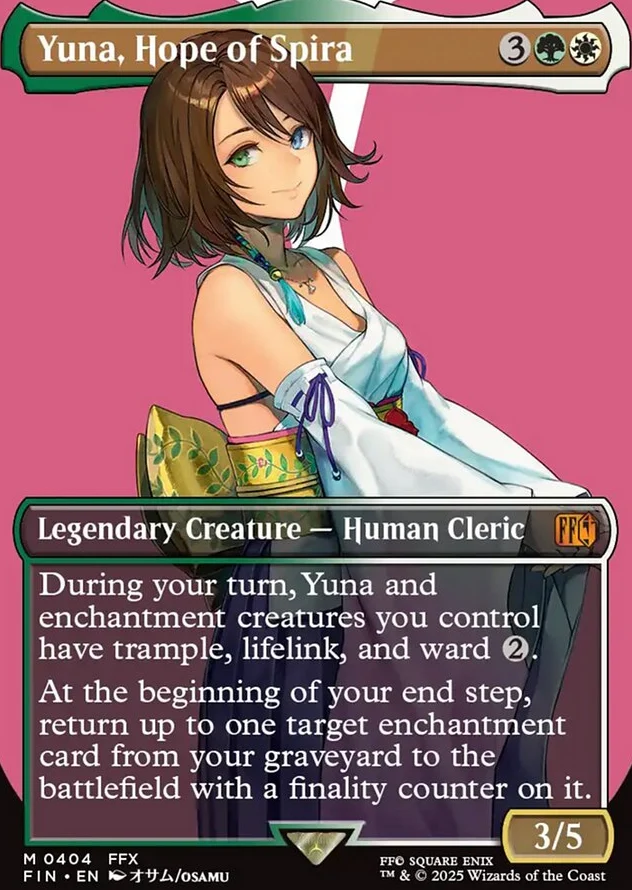 Yuna, Hope of Spira [ #0404 Borderless Alternate Art ] (FIN-M) - Image 2