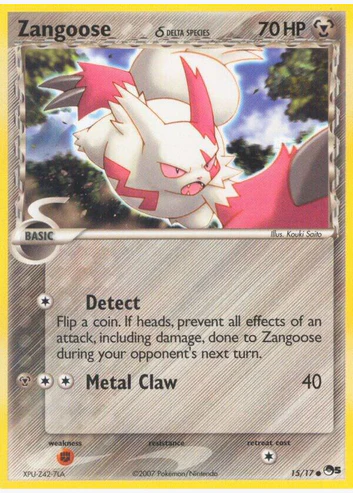 Zangoose (Delta Species) (015/017) Holofoil  - POP Series 5 (POP) Light Play