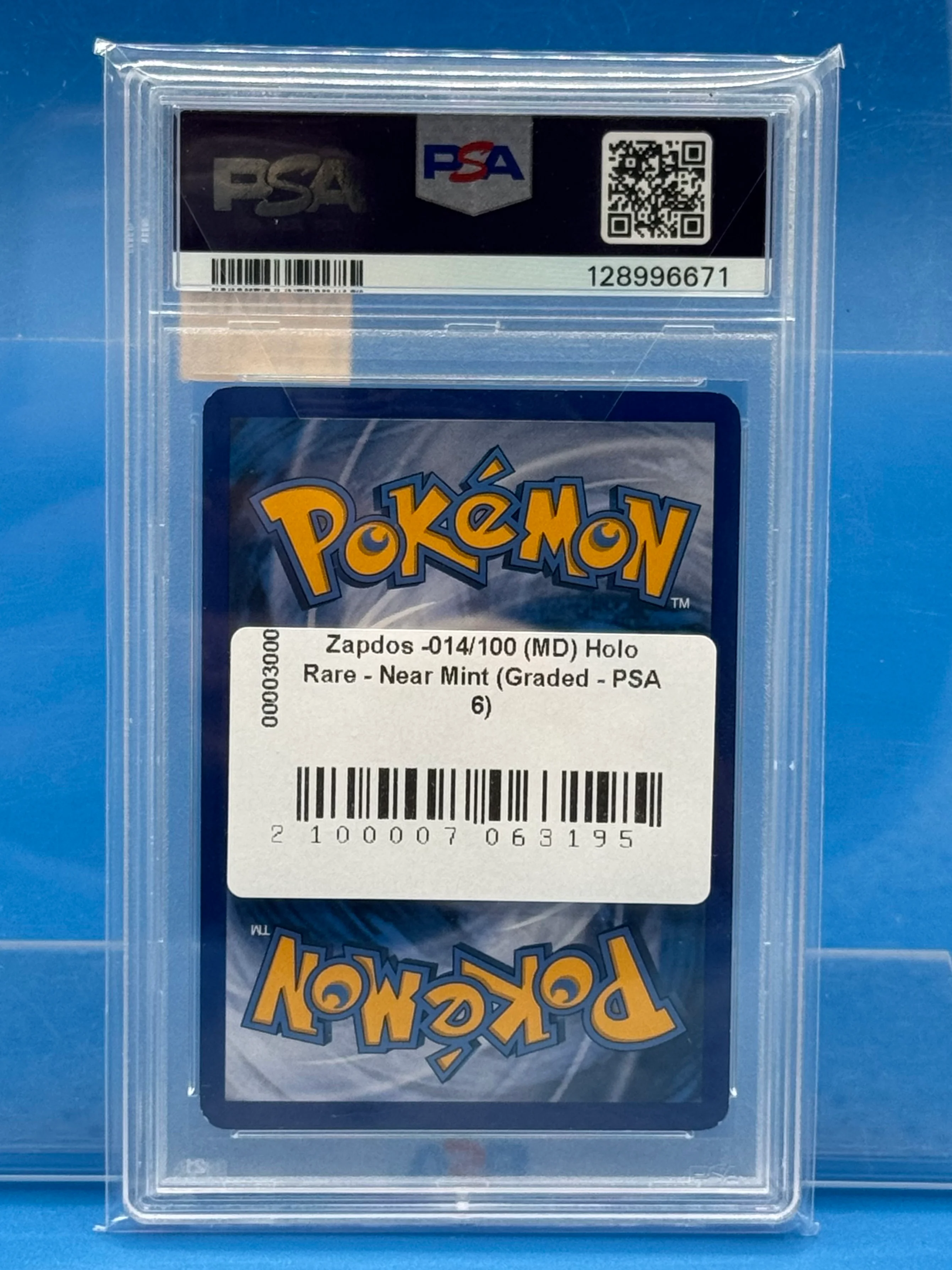 Zapdos -014/100 (MD) Holo Rare - Near Mint (Graded - PSA 6) - Image 2