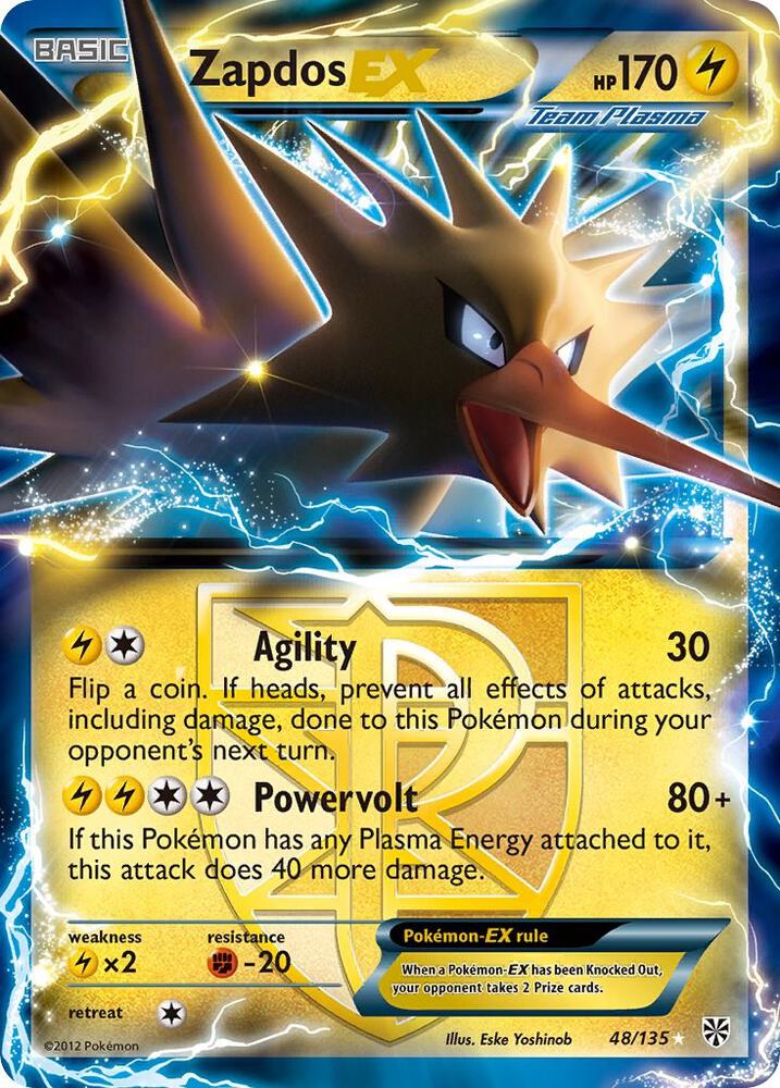 Zapdos EX - 48/135 (PLS) Ultra Rare - Light Play Holofoil