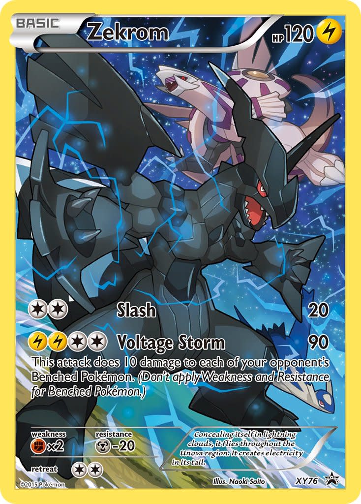 Zekrom (Full Art Promo) - XY76 (XY:PR) Promo - Moderately Played Holofoil