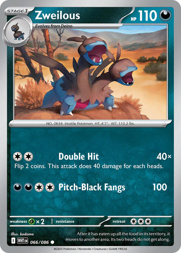 Zweilous (Poke Ball Pattern) - 066/086 (WHT) Common